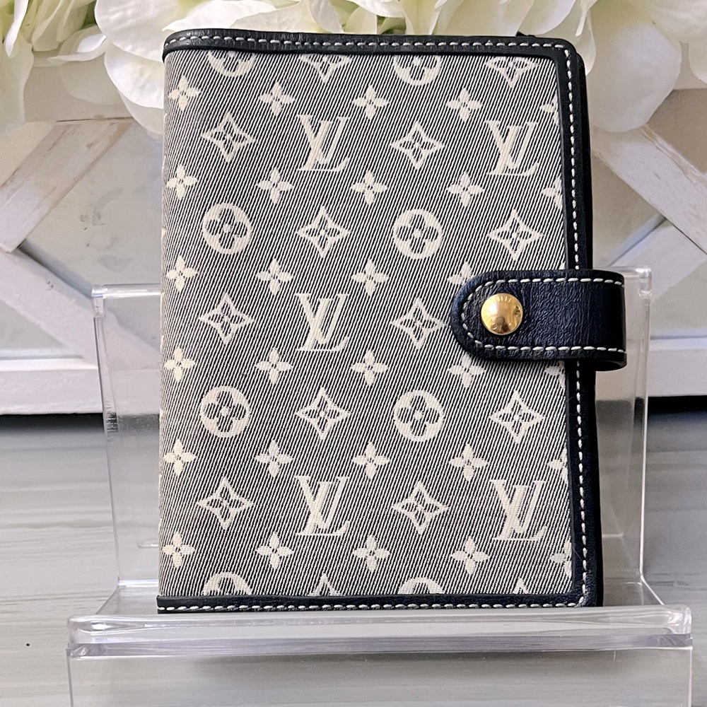 AUTHENTIC Louis Vuitton Blue Denim PM Agenda RARE